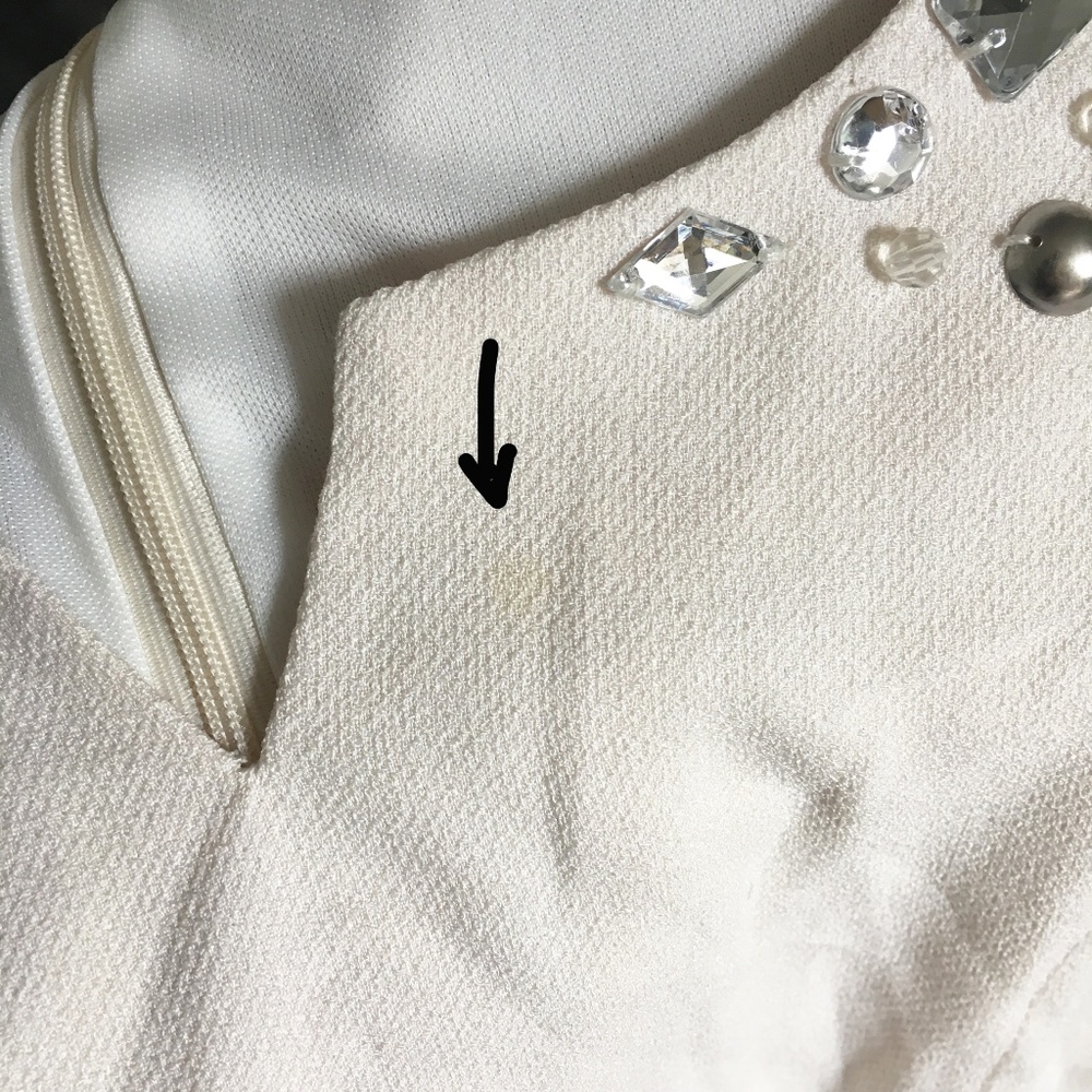 Jewel & Stud Accented Shoulder Short Sleeve Dress - Picture 4 of 4